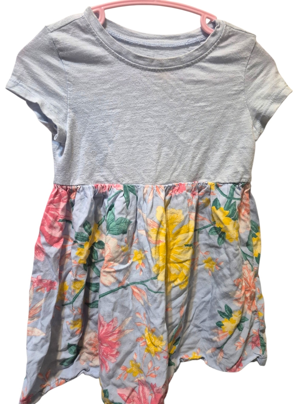 Old Navy Light Blue Top with Floral Skirt